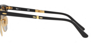 Patillas originales Ray-Ban RB2176 Clubmaster Folding, color 901S · Negro mate
