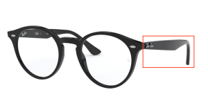 Patillas originales Ray-Ban RB2180V Vista, color 2000 · Negro brillo