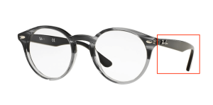 Patillas originales Ray-Ban RB2180V Vista, color 5571 · Degradado rayado gris