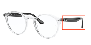 Patillas originales Ray-Ban RB2180V Vista, color 5943 · Transparente