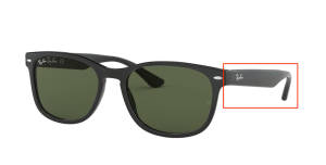 Patillas originales Ray-Ban RB2184, color 901 · Negro