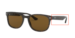 Patillas originales Ray-Ban RB2184, color 902 · Habana