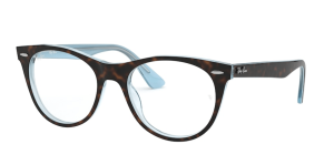 Patillas originales Ray-Ban RB2185V Vista, color 5883 · Superior habana sobre azul claro