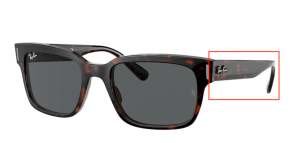 Patillas originales Ray-Ban RB2190 Jeffrey, color 1292B1 · Habana sobre transparente marrón