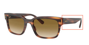 Patillas originales Ray-Ban RB2190 Jeffrey, color 954 · Carey claro