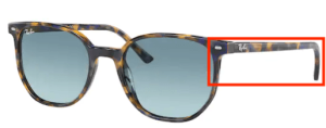 Patillas originales Ray-Ban RB2197 Elliot, color 1356 · Amarillo y azul habana