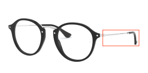 Patillas originales Ray-Ban RB2447V Vista, color 2000 · Negro brillo