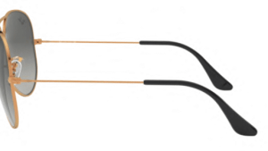 Patillas originales Ray-Ban RB3026 Aviator Large Metal II, color 197 · Bronce