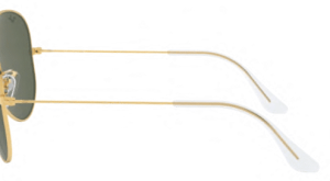 Patillas originales Ray-Ban RB3026 Aviator Large Metal II, color L2846 · Arista