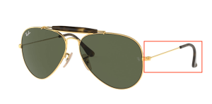Patillas originales Ray-Ban RB3029 Outdoorsman II, color 181 · Oro
