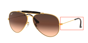 Patillas originales Ray-Ban RB3029 Outdoorsman II, color 9001 · Claro bronce