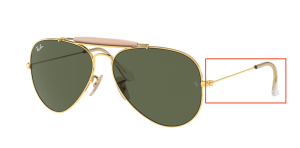 Patillas originales Ray-Ban RB3029 Outdoorsman II, color L2112 · Golden