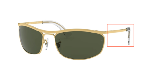 Patillas originales Ray-Ban RB3119 Olympian, color 001 · Oro