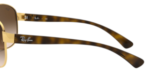 Patillas originales Ray-Ban RB3386, color 001 · Oro