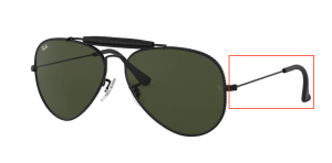 Patillas originales Ray-Ban RB3422 Aviator Craft, color 9040 · Leather negro