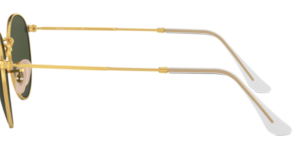 Patillas originales Ray-Ban RB3447N Round Metal, color 001 · Oro