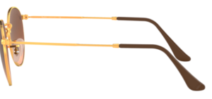 Patillas originales Ray-Ban RB3447 Round Metal, color 9001 · Claro bronce