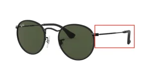 Patillas originales Ray-Ban RB3475Q Round Craft, color 9040 · Leather negro