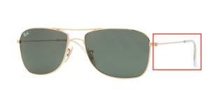 Patillas originales Ray-Ban RB3477, color 001 · Oro