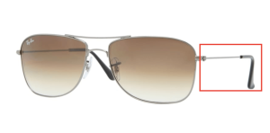 Patillas originales Ray-Ban RB3477, color 004 · Gunmetal