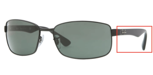 Patillas originales Ray-Ban RB3478, color 002 · Negro