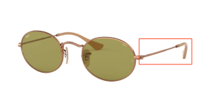 Patillas originales Ray-Ban RB3547N Oval, color 9131 · Cobre