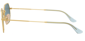 Patillas originales Ray-Ban RB3556N Octagonal, color 9123 · Oro