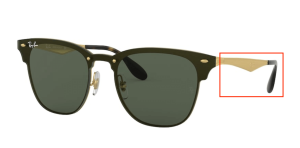 Patillas originales Ray-Ban RB3576N, color 043 · Brusched oro