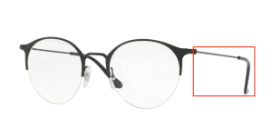 Patillas originales Ray-Ban RB3578V Vista, color 2904 · Negro/negro mate