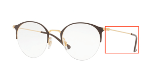 Patillas originales Ray-Ban RB3578V Vista, color 2905 · Oro/marrón brillo
