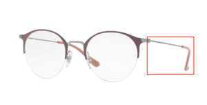 Patillas originales Ray-Ban RB3578V Vista, color 2907 · Gunmetal/turtledove