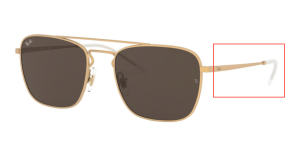 Patillas originales Ray-Ban RB3588, color 9013 · Rubber oro