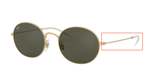 Patillas originales Ray-Ban RB3594, color 9013 · Rubber oro