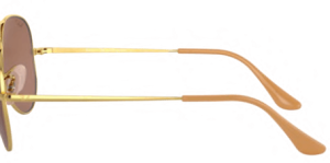 Patillas originales Ray-Ban RB3689 Aviator Metal II, color 9064 · Oro