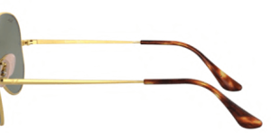 Patillas originales Ray-Ban RB3689 Aviator Metal II, color 9147 · Oro