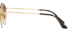 Patillas originales Ray-Ban RB3747, color 9008 · Oro superior habana