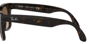 Patillas originales Ray-Ban RB4105 Folding Wayfarer, color 710 · Habana claro