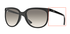 Patillas originales Ray-Ban RB4126 Cats, color 601 · Negro