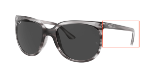 Patillas originales Ray-Ban RB4126 Cats, color 6430 · Stripped gris habana
