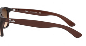 Patillas originales Ray-Ban RB4202 Andy, color 6073 · Marrón mate