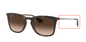 Patillas originales Ray-Ban RB4221, color 865 · Habana rubber
