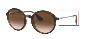 Patillas originales Ray-Ban RB4222, color 865 · Habana rubber