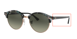 Patillas originales Ray-Ban RB4246 Clubround, color 1255 · Moteado gris/verde