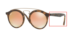 Patillas originales Ray-Ban RB4256 New Gatsby I, color 6267 · Habana mate