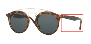 Patillas originales Ray-Ban RB4256 New Gatsby I, color 6092 · Habana mate