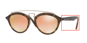 Patillas originales Ray-Ban RB4257 New Gatsby II, color 6267 · Habana mate