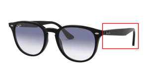 Patillas originales Ray-Ban RB4259, color 601 · Negro
