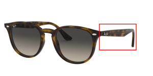 Patillas originales Ray-Ban RB4259, color 710 · Habana claro