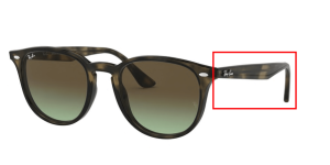 Patillas originales Ray-Ban RB4259, color 731 · Gris habana