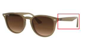 Patillas originales Ray-Ban RB4259, color 6166 · Beige